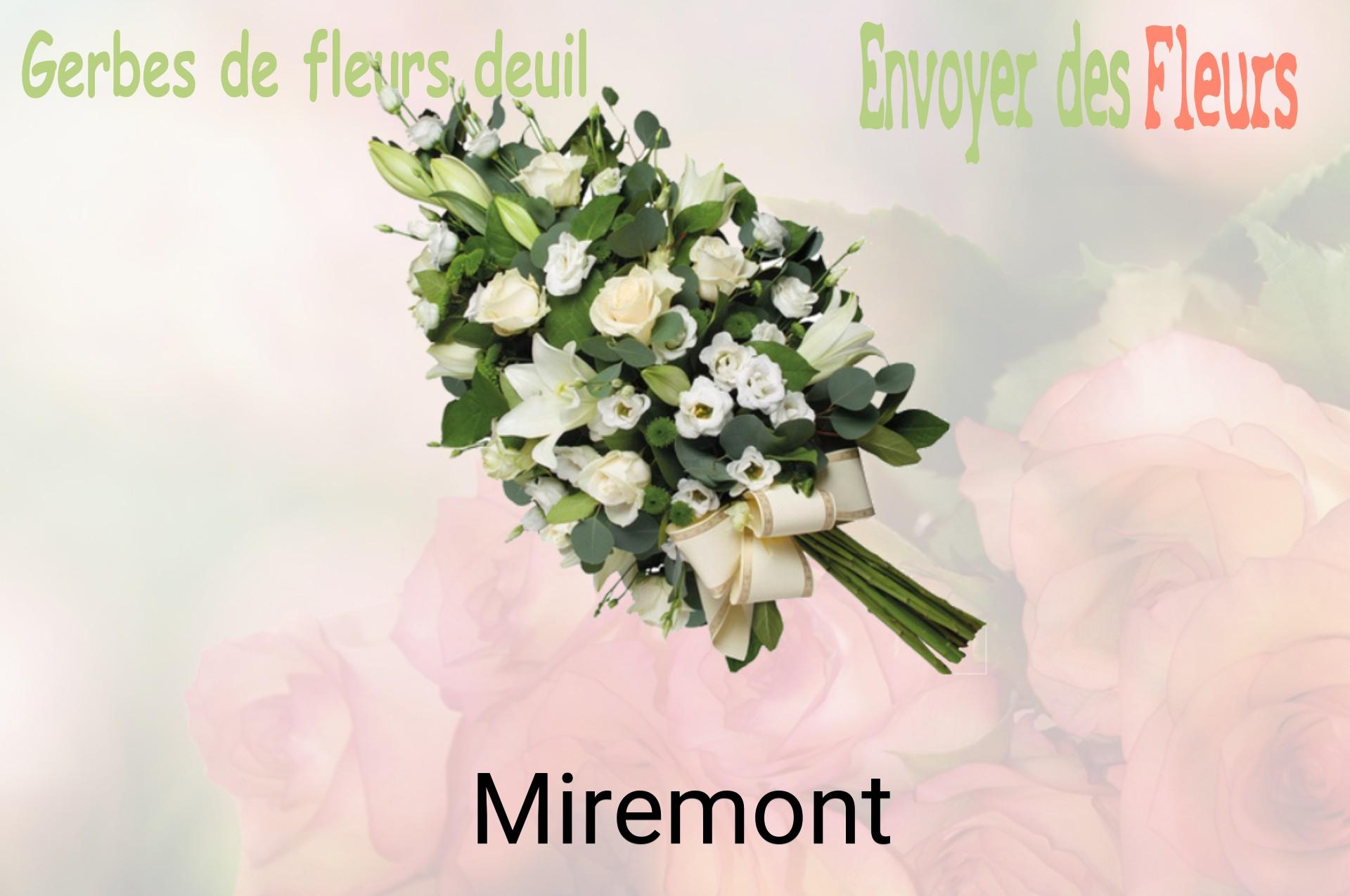 Gerbe de fleurs de deuil livrée à Miremont